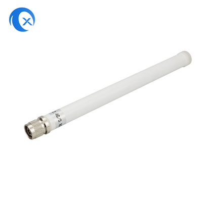 2.4G + 5.8G Banda doble de alta ganancia 7DBi WiFi Antenna de fibra de vidrio resistente al agua al aire libre con conector N masculino