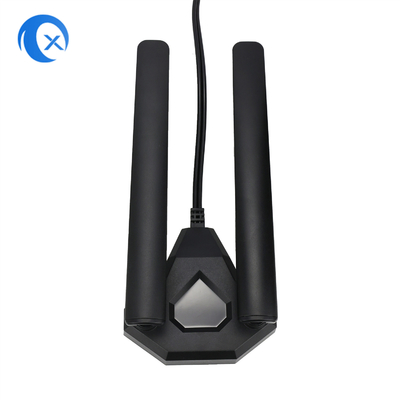 WiFi 6E Tri Band Antenna 6GHz 5GHz 2.4GHz Juegos WiFi Antenna Base magnética para PC