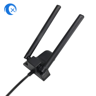 Dual Band 2.4GHz 5GHz RP-SMA Antenas WiFi con cable de extensión de 6,5 pies para PC Desktop Computador Bluetooth inalámbrico
