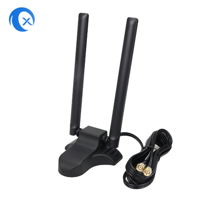 Dual Band 2.4GHz 5GHz RP-SMA Antenas WiFi con cable de extensión de 6,5 pies para PC Desktop Computador Bluetooth inalámbrico