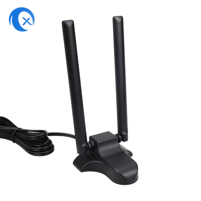 Dual Band 2.4GHz 5GHz RP-SMA Antenas WiFi con cable de extensión de 6,5 pies para PC Desktop Computador Bluetooth inalámbrico