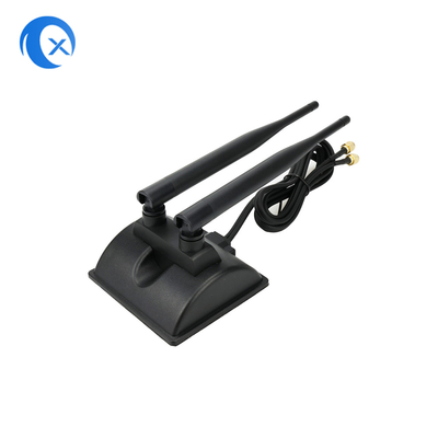 Antenna WiFi de 6dBi con conector masculino RP-SMA 2.4GHz 5GHz Base magnética de banda doble para routers inalámbricos WiFi PCI-E