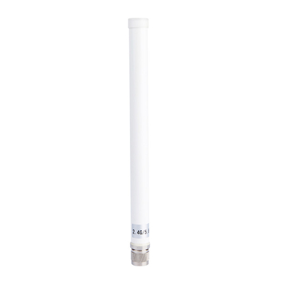 2.4G + 5.8G Banda doble de alta ganancia 7DBi WiFi Antenna de fibra de vidrio resistente al agua al aire libre con conector N masculino