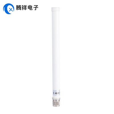 2.4G + 5.8G Banda doble de alta ganancia 7DBi WiFi Antenna de fibra de vidrio resistente al agua al aire libre con conector N masculino