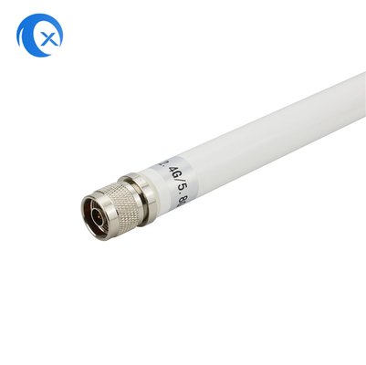2.4G + 5.8G Banda doble de alta ganancia 7DBi WiFi Antenna de fibra de vidrio resistente al agua al aire libre con conector N masculino