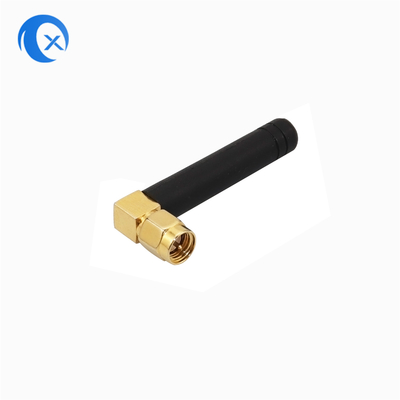 Ángulo derecho de banda cuadrada 850 a 1900 MHz GSM Antena de goma con ángulo recto SMA macho