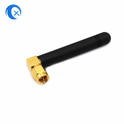 2.4G WiFi Ángulo derecho SMA Conector masculino de alta ganancia 2dBi GSM Antenna de pato de goma para router