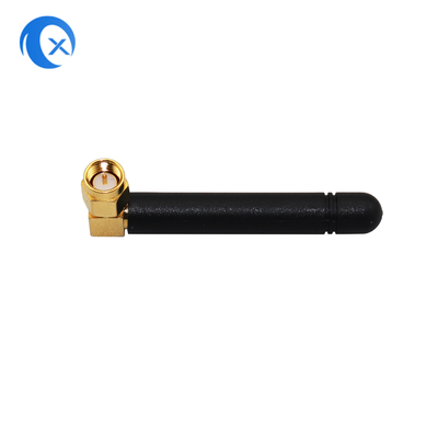 2.4G WiFi Ángulo derecho SMA Conector masculino de alta ganancia 2dBi GSM Antenna de pato de goma para router