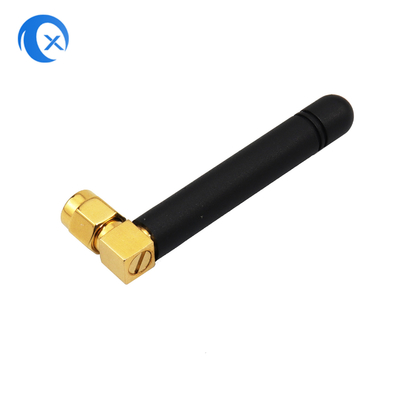 2.4G WiFi Ángulo derecho SMA Conector masculino de alta ganancia 2dBi GSM Antenna de pato de goma para router