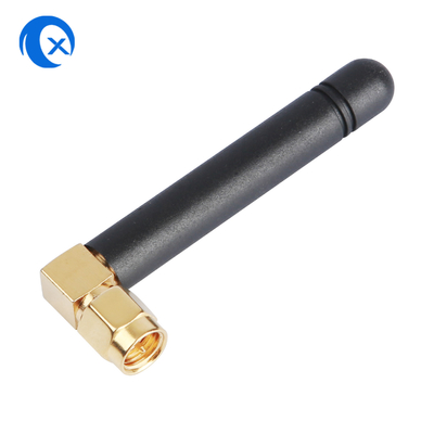 2.4G WiFi Ángulo derecho SMA Conector masculino de alta ganancia 2dBi GSM Antenna de pato de goma para router