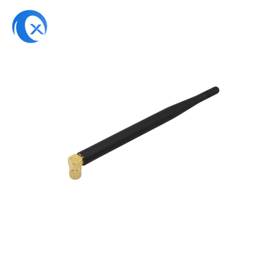 SMA Conector masculino monta alta ganancia 5dBi 868MHz 2.4G Antena NFC con ángulo derecho fijo WiFi Antena de pato de goma para router