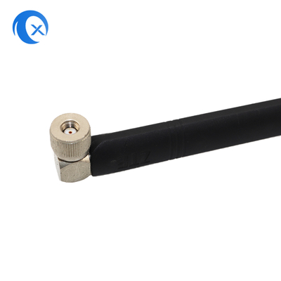 Alta ganancia 5dBi fija 90 grados de caucho externo con ángulo recto RP SMA Conector masculino 2.4GHz Antena para cámara de seguridad HD