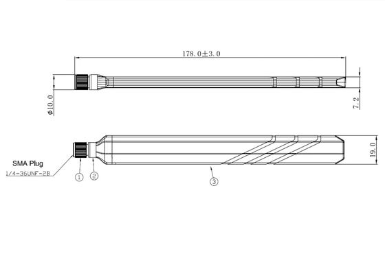 Antena externa de video digital DVB-T con conector SMA