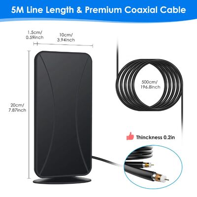 Antenna de televisión HD de largo alcance para interiores y exteriores con amplificador de señal Antenna HD digital para Smart TV y todos los televisores