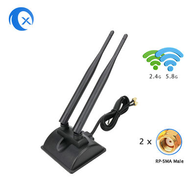 Antena baja magnética dual de la banda 5dBi con el conector del RP SMA