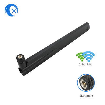 antena dual de Omni WiFi de la banda de 5dBi 2.4G 5G con el conector del RP SMA del eslabón giratorio