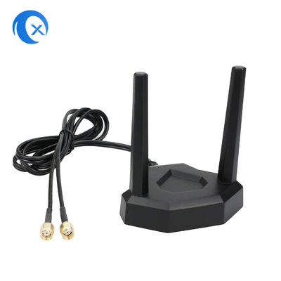 antena magnética de 2.4GHz 5GHz WiFi con el conector macho del RP SMA