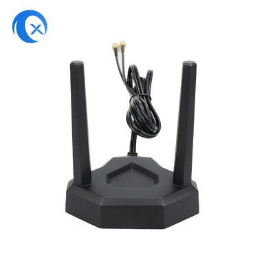 antena magnética de 2.4GHz 5GHz WiFi con el conector macho del RP SMA