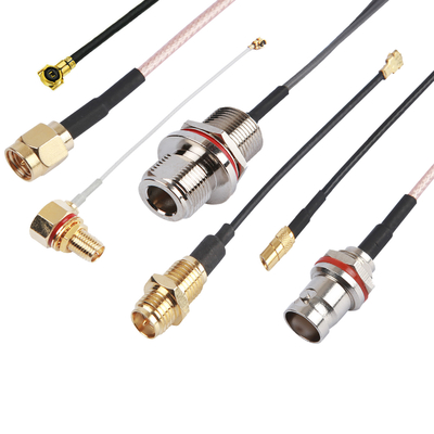 N-tipo cable del cable SMA de los montajes de cable coaxial del RF RG316 de puente del conector BNC de MMCX