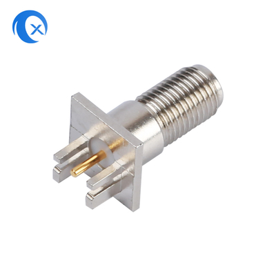 50OHM piezas mecánicas del CNC del PWB de la impedancia SMA del conector vertical femenino del soporte