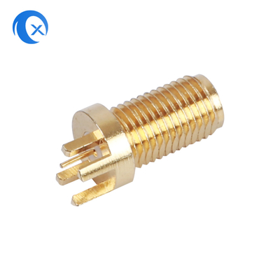 50OHM piezas mecánicas del CNC del PWB de la impedancia SMA del conector vertical femenino del soporte