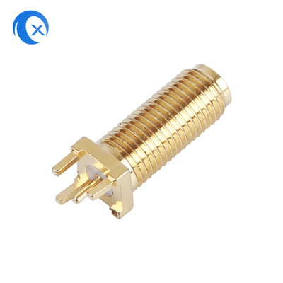 50OHM piezas mecánicas del CNC del PWB de la impedancia SMA del conector vertical femenino del soporte