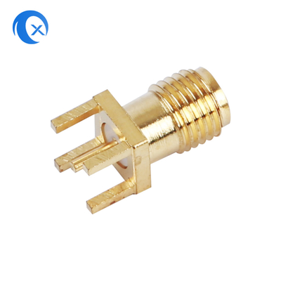 50OHM piezas mecánicas del CNC del PWB de la impedancia SMA del conector vertical femenino del soporte