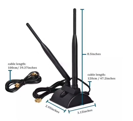 Aumento portátil Digital activa al aire libre TVAD de la antena 8DBI de la banda dual HD