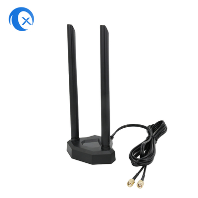 2.4 / 5.8g antena dual del suplemento de WiFi del montaje magnético de la banda 5dBi para la tarjeta del PCI de la PC