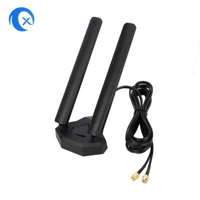 WiFi 6E Tri Band Antenna 6GHz 5GHz 2.4GHz Juegos WiFi Antenna Base magnética para PC