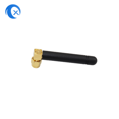 2.4G WiFi Ángulo derecho SMA Conector masculino de alta ganancia 2dBi GSM Antenna de pato de goma para router